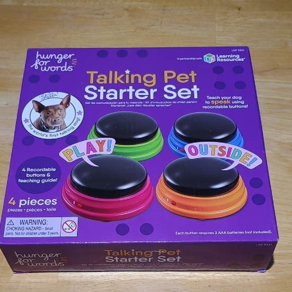 Learning Resources Other - Hunger for Words Talking Pet Starter Set - Multicolor Recordable Buttons